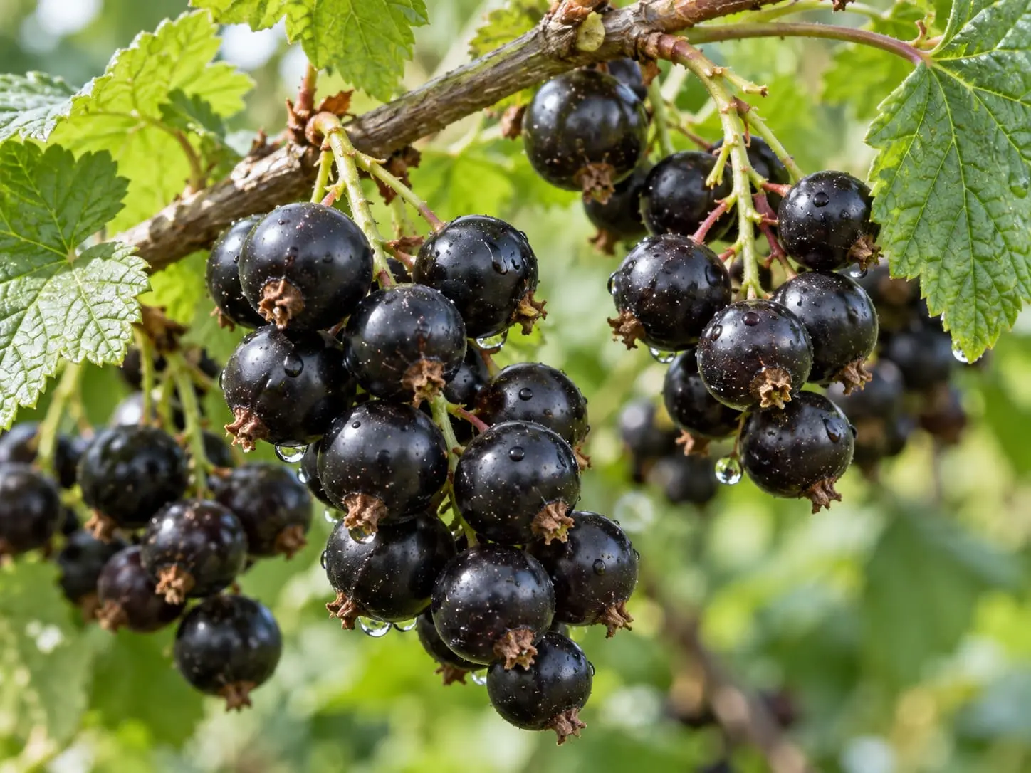Blackcurrant on the branch